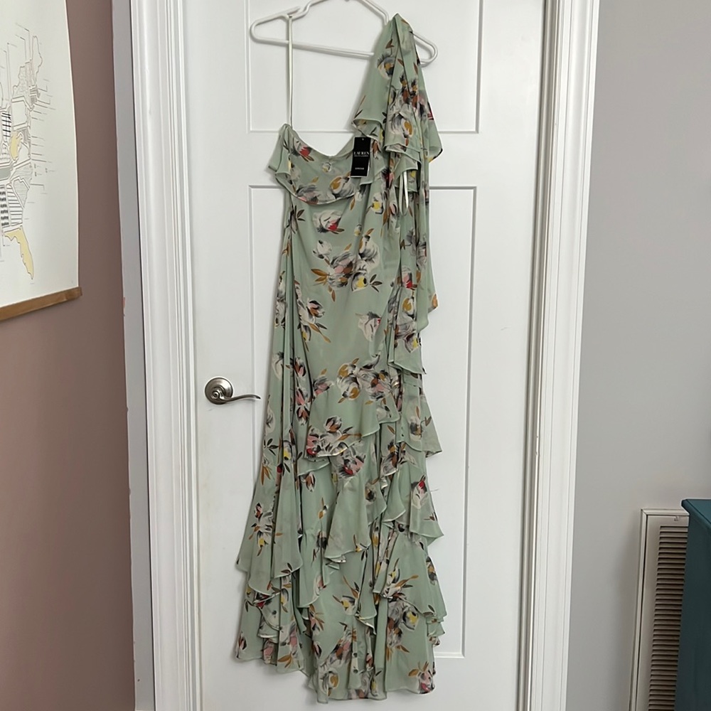 Ralph Lauren One Shoulder Floral Dress